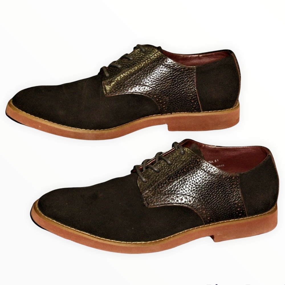 BUKS by Walkover Men's Lace Up Leather Oxford Shoes Brown 12 M